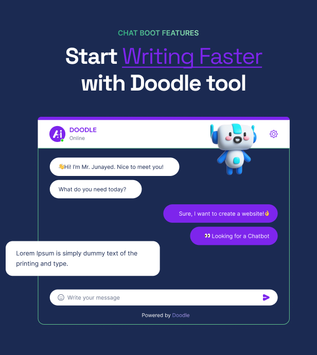 AI Doodle – Laravel 11 AI Artificial Intelligence & AI Technology Startups Template - 13