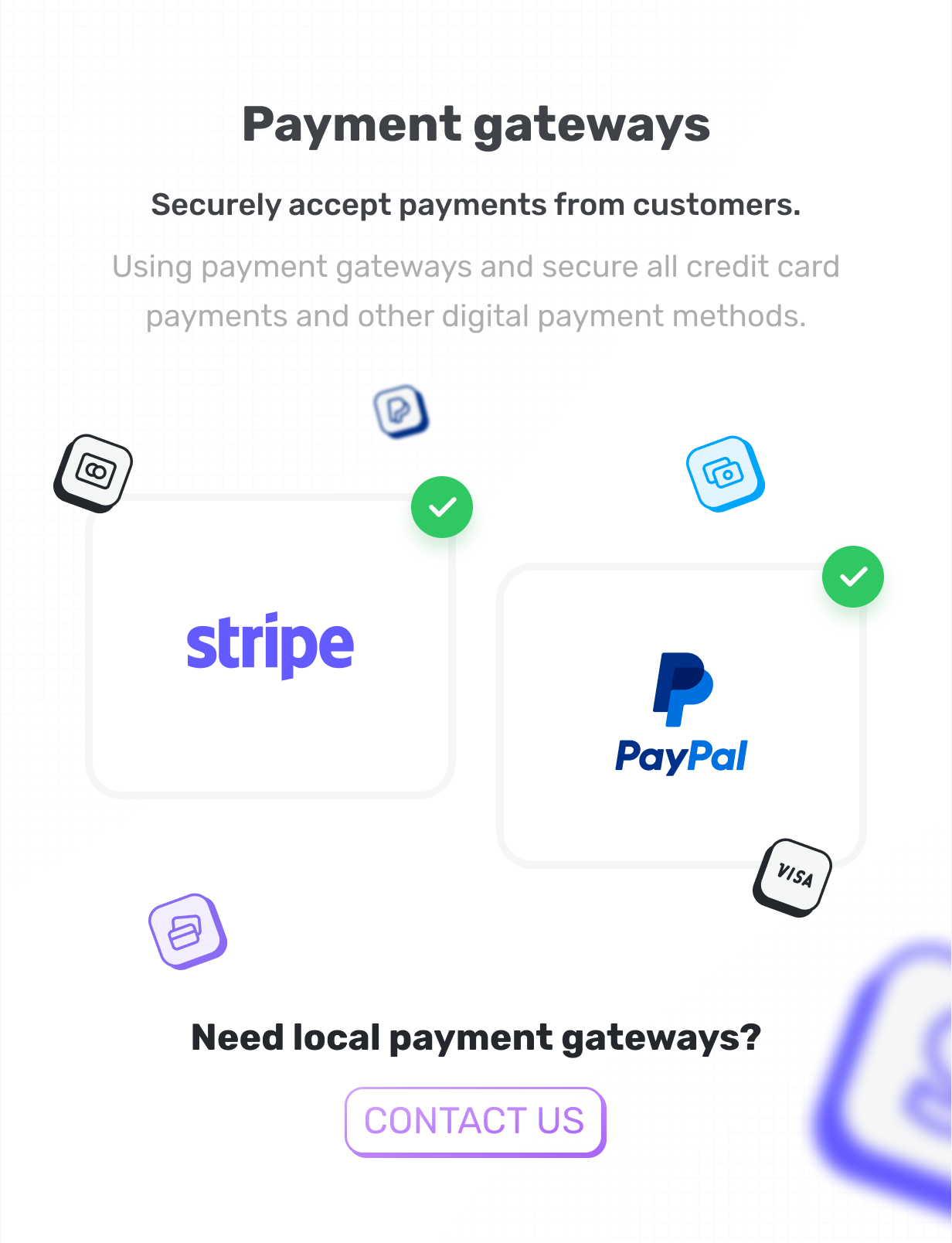 Payment Gateways stripe paypal others aikeedo @heyaikeedo