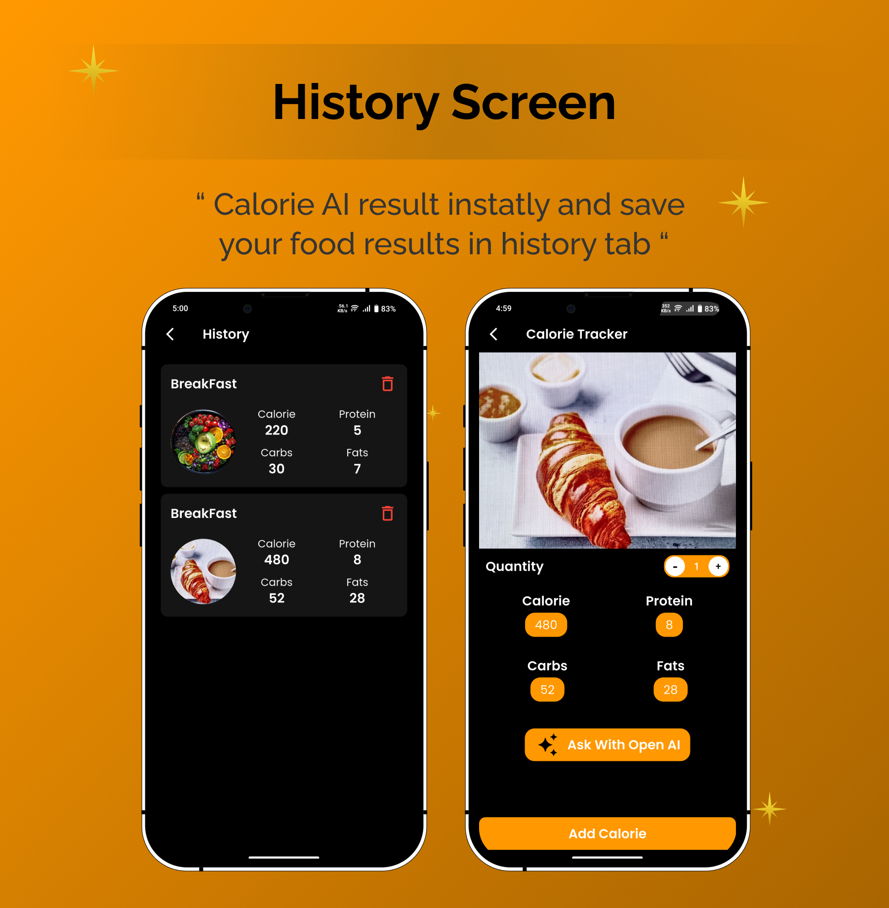 Cal  AI  Pulse | Calorie & Food Tracker | Flutter Android/iOS Full Application | Premium Plans - 9