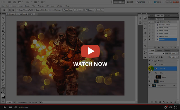 Cinematic Bokeh Photoshop Action - 1