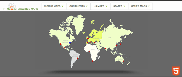 HTML5 Interactive Map Templates