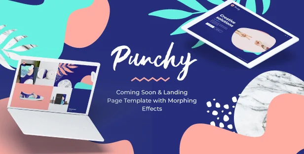 Punchy - Coming Soon and Landing Page Template with Morphing Effects