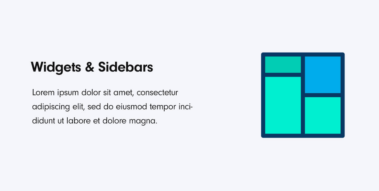 Widgets and sidebars