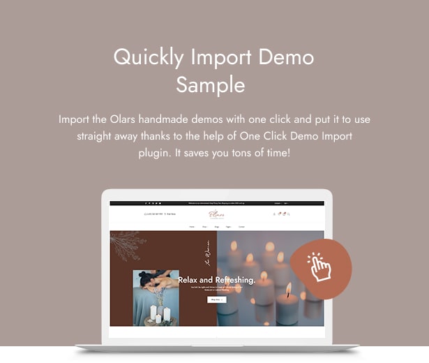 1 Click Demo Import Candle Handmade WooCommerce