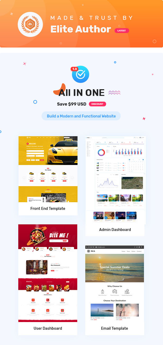 Rica - Travel & Tour Online Booking React NextJs Template