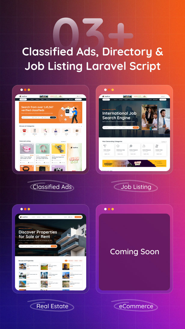Aadfirst - Classified Ads, Directory & Job Listing Laravel Script