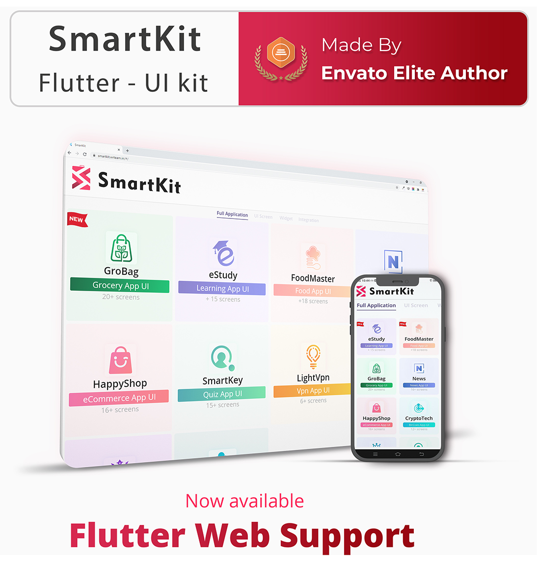 SmartKit - Flutter 2.0 Full UI kit | UI Component | Flutter Material Widget | Integration - 4