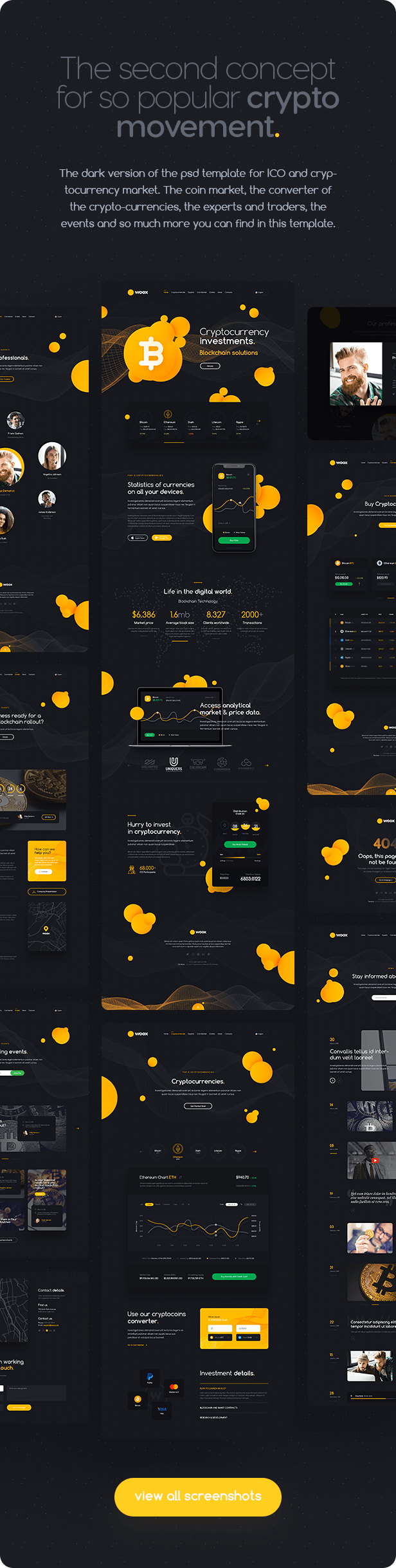 Woox - Non-Standard and Creative PSD Template for Digital Agency and ICO and Cryptocurrency Market - 7
