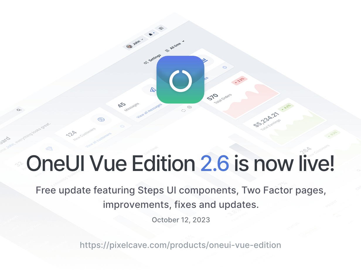 OneUI Vue Edition - Vuejs 3 Admin Dashboard Template - 4