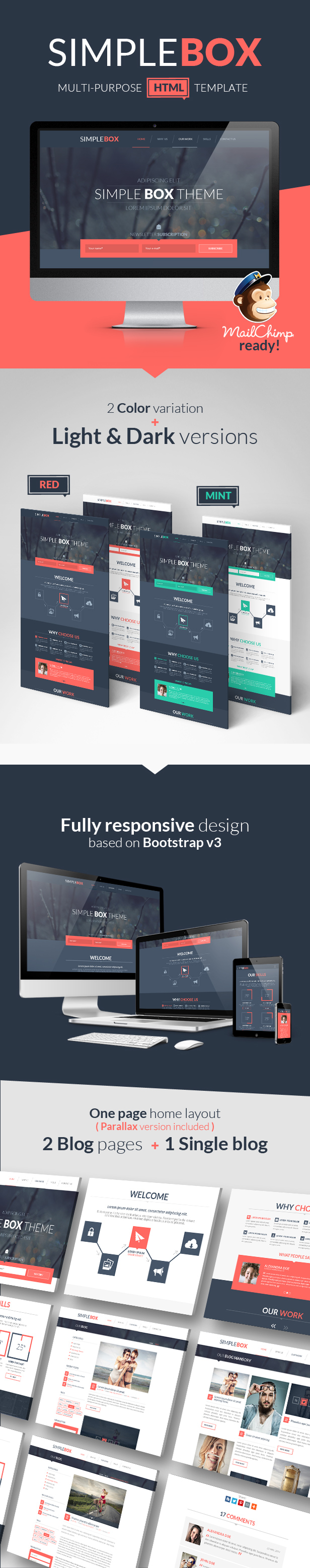 Simple Box HTML Template