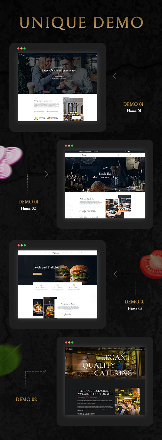 Zester Restaurant and Cafe HTML5 Template