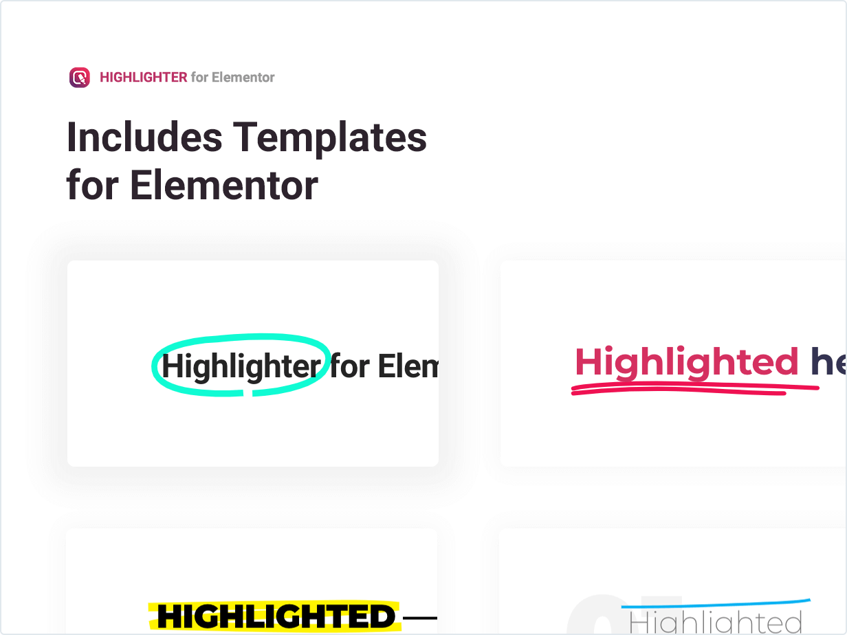 Includes Templates for Elementor