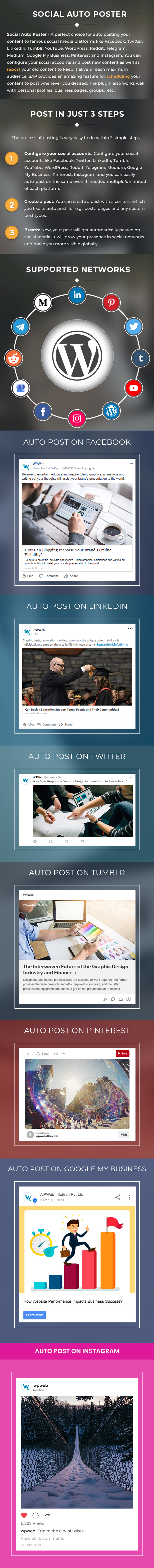 Social Auto Poster WordPress 自动发帖插件