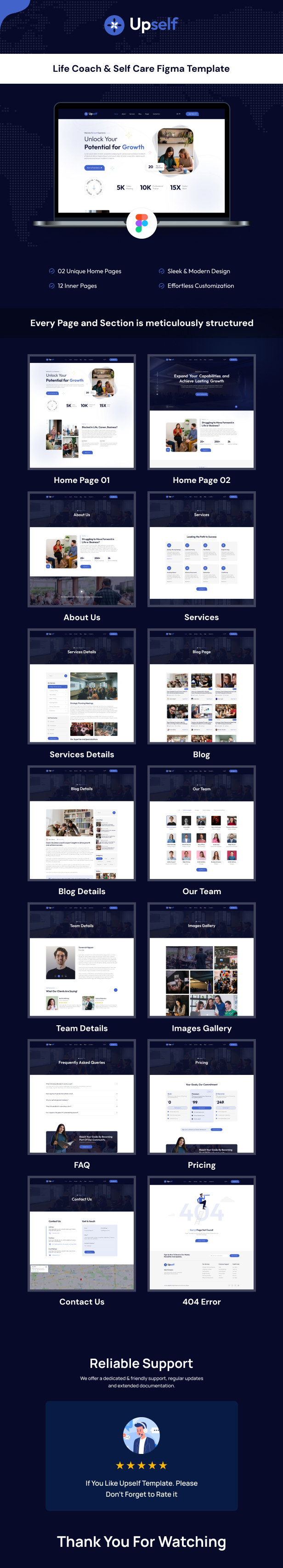 Upself - Life Coach & Self Care Figma Template - 1