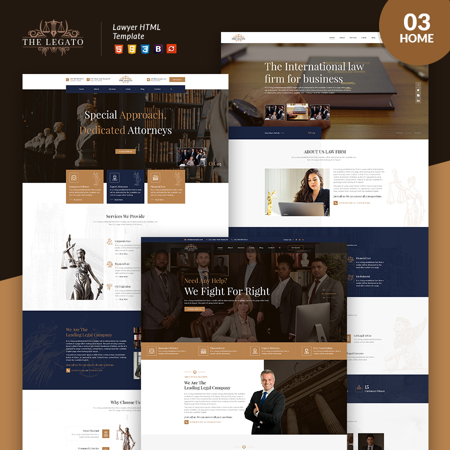 The Legato Lawyer Attorney and CA HTML Template - 2