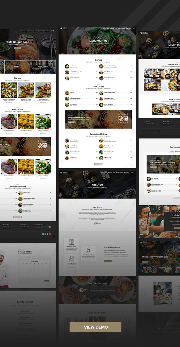 Foores - Restaurant Site Templater