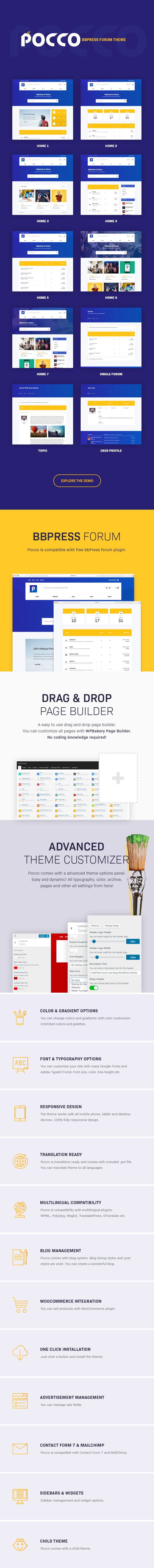 Pocco -  bbPress Forum  WordPress Theme - 1