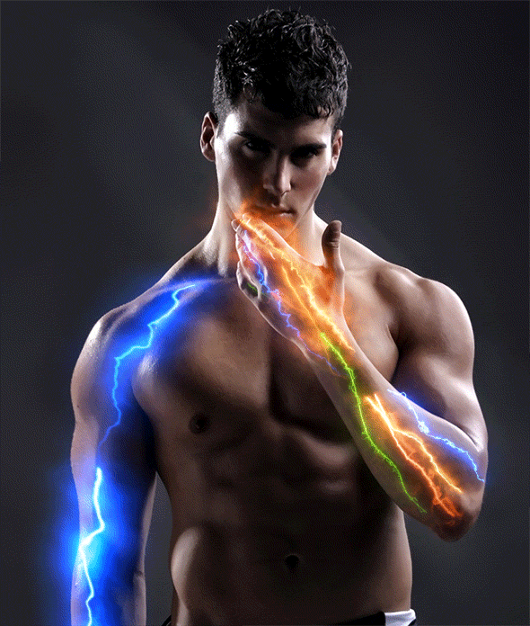 Animated Electric Energy Photoshop Effect