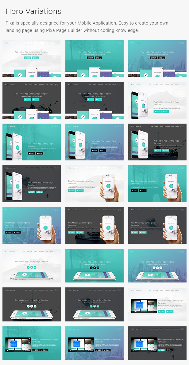 Pixa - App Landing Page with Builder - 11