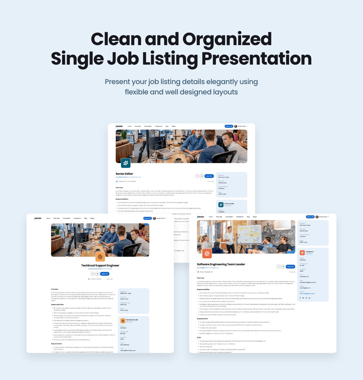 Jobster - Job Board HTML Template - Single Job