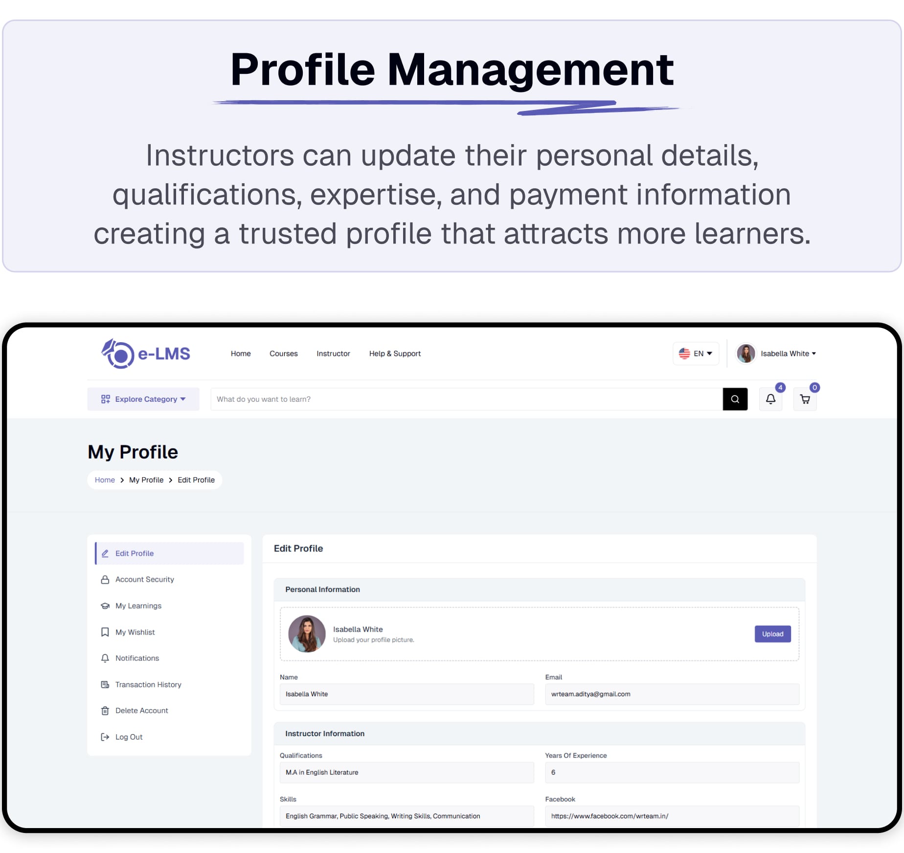 Profile Managment
