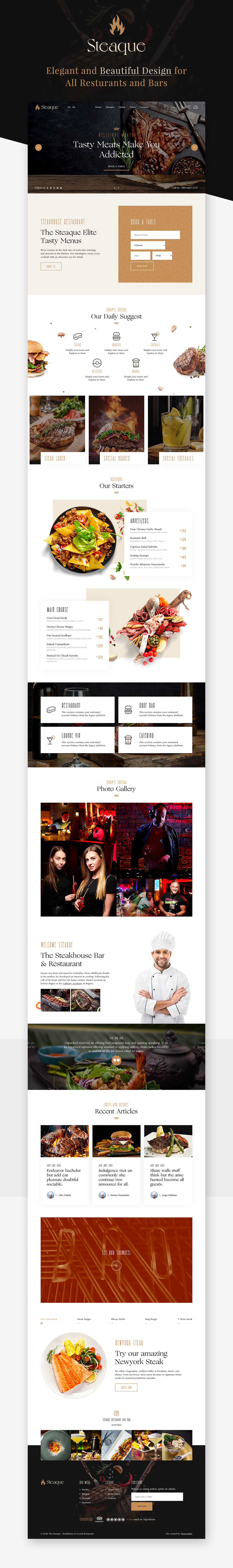 Bife |  Steak House e Coctail Bar WordPress Tema - 1