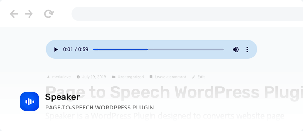 Speaker – Page to Speech Plugin for WordPress