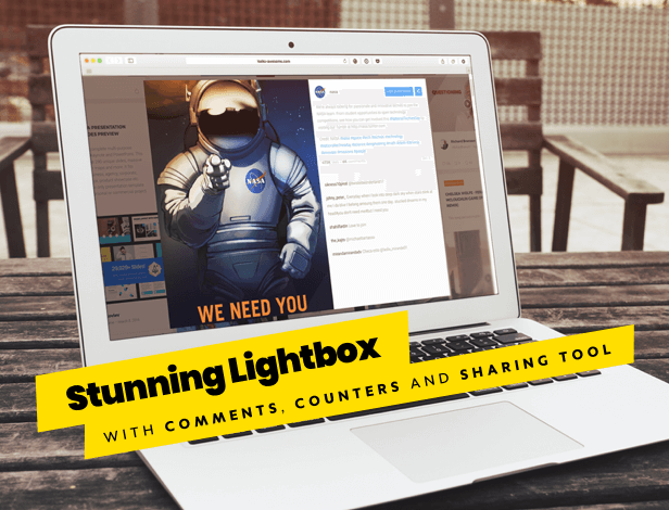 WordPress Social Stream lightbox