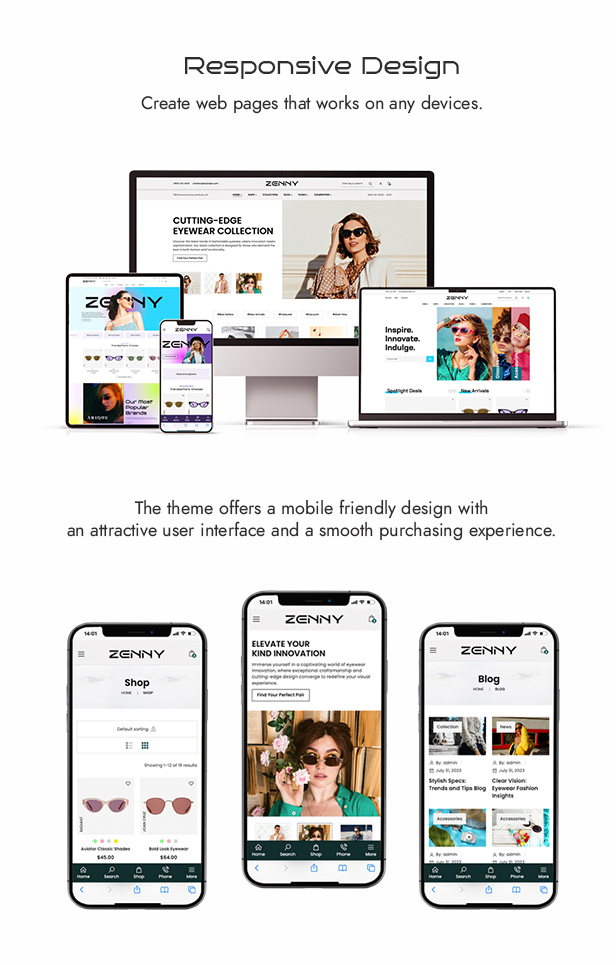 Zenny -  Eyewear & Glasses Elementor WooCommerce WordPress Theme - 7