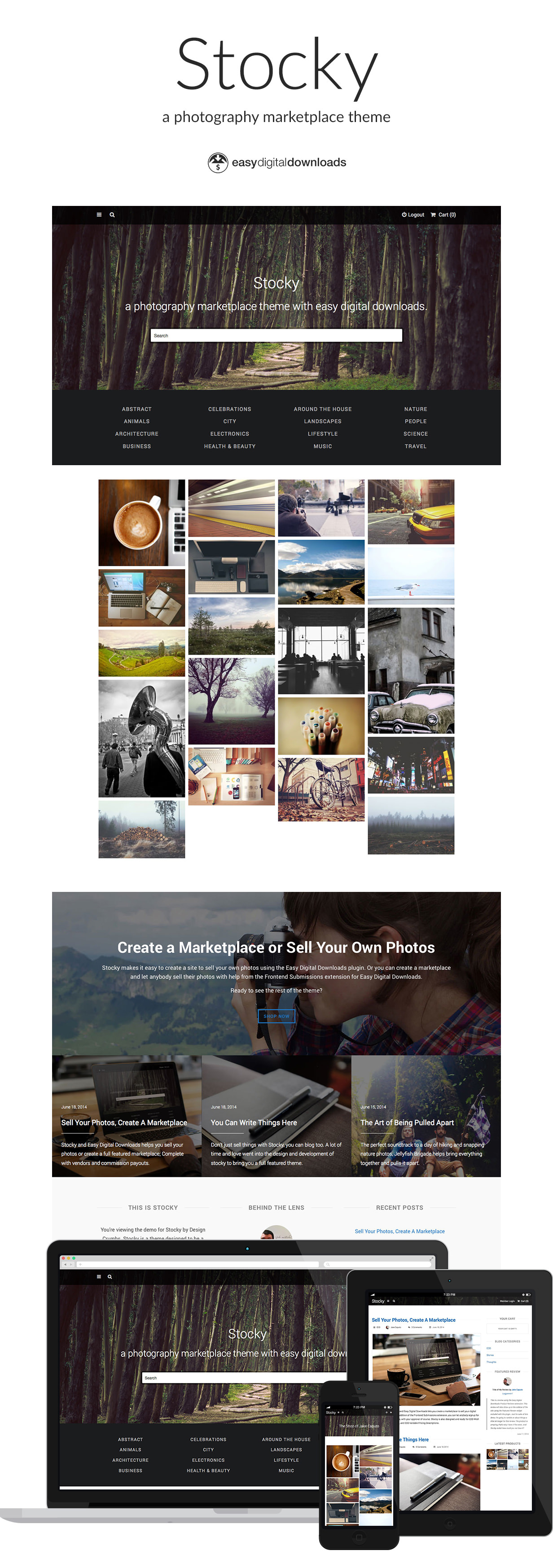 Stocky - Sell Photographs Online with Wordpress and Easy Digital Download