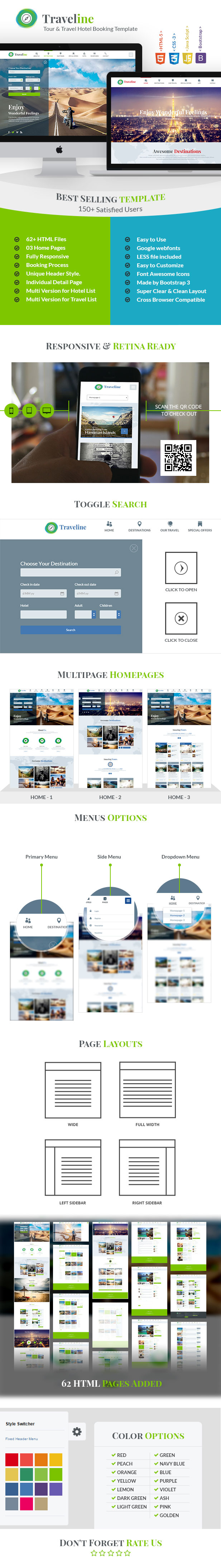 Traveline | Tour & Travel Hotel Booking Template