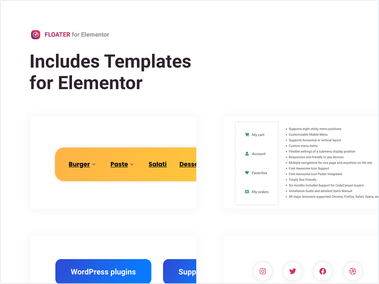 Includes Templates for Elementor