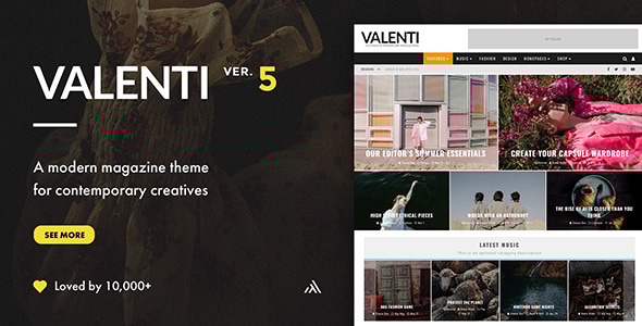 Valenti - Modern WordPress magazine theme for newspaper news sites in 2025