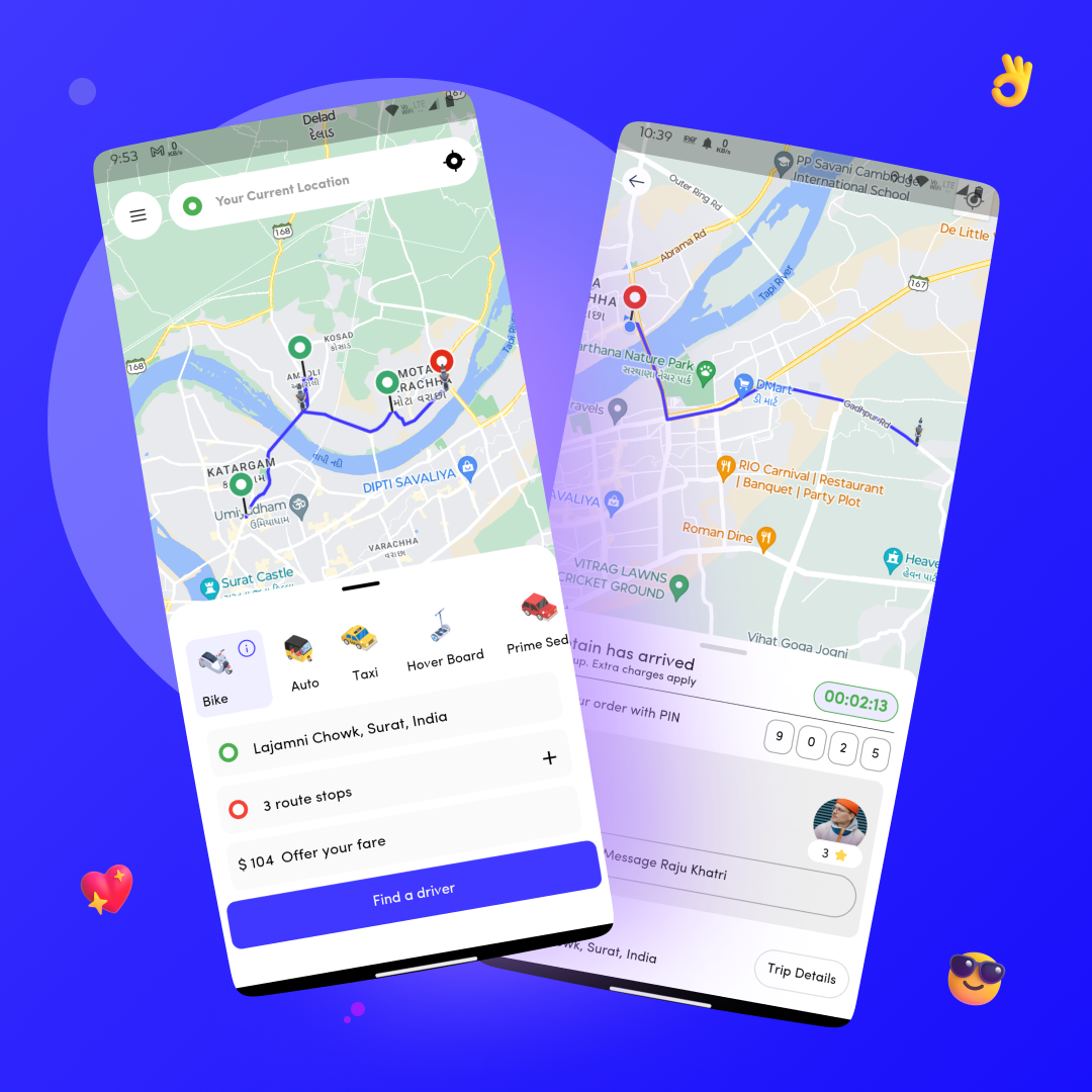 Taxi Booking Solution - Bidding System - InDrive & Rapido Clone - Carpooling & Rental App