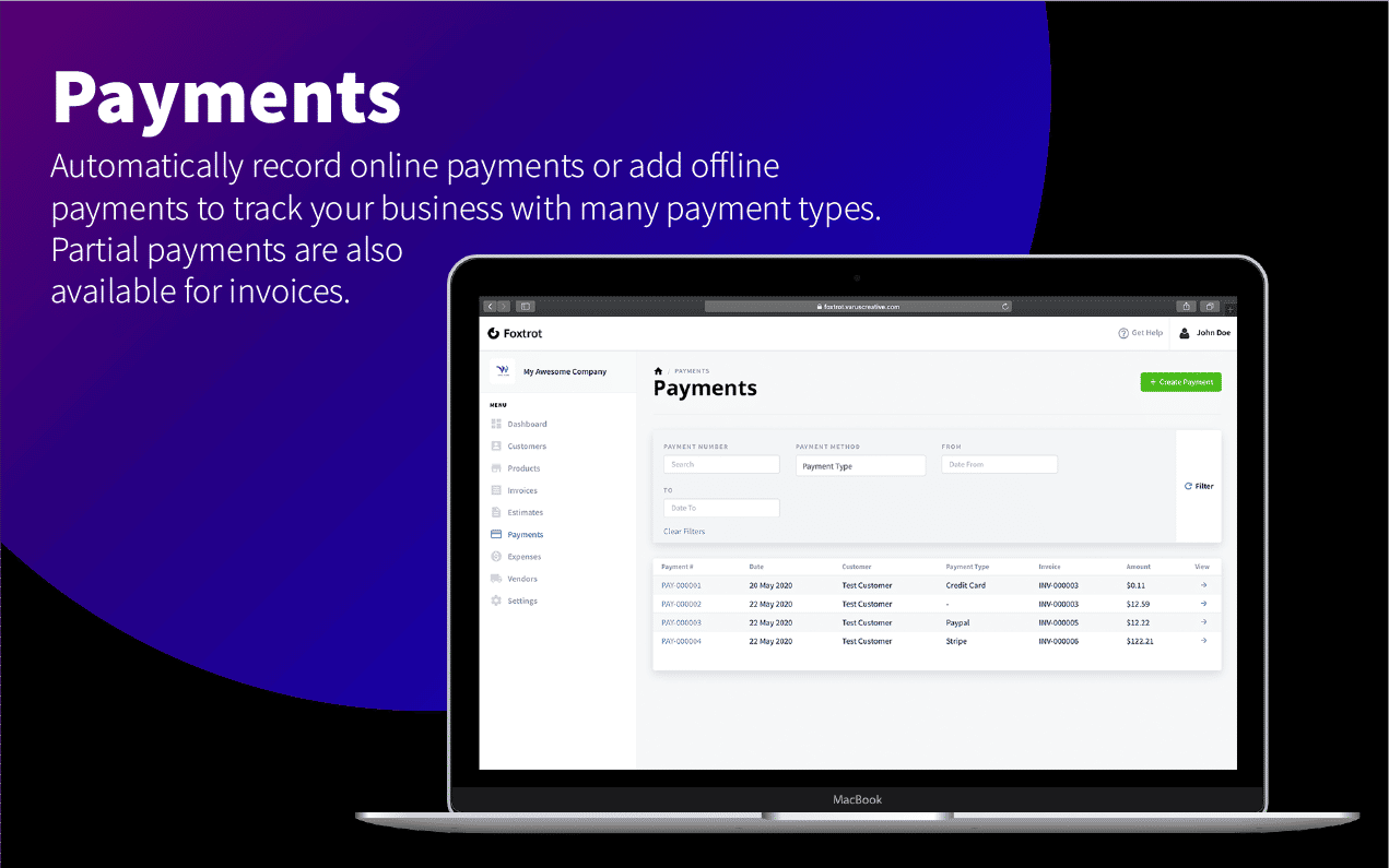 Foxtrot (SaaS) - Customer, Invoice and Expense Management System - 11