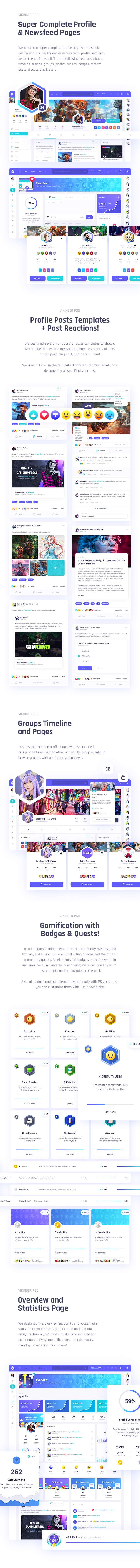 Vikinger - Social Network and Marketplace PSD Template - 11