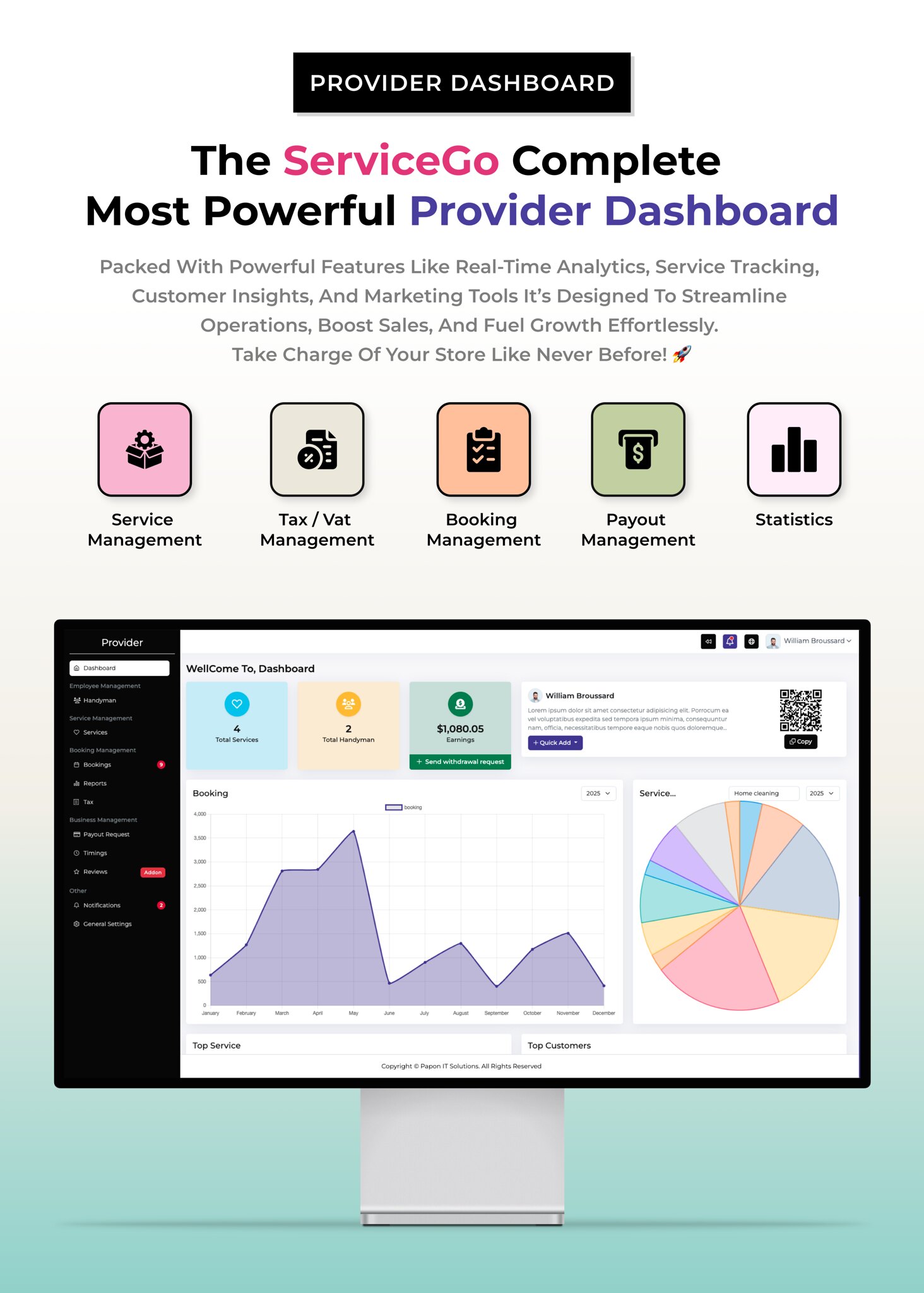ServiceGo - Multi Vendor On-Demand Service & Handyman Booking Marketplace
