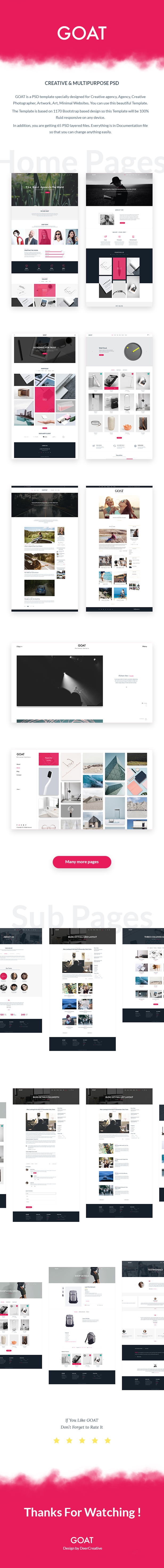 GOAT | Responsive Multi-Purpose PSD Template - 1