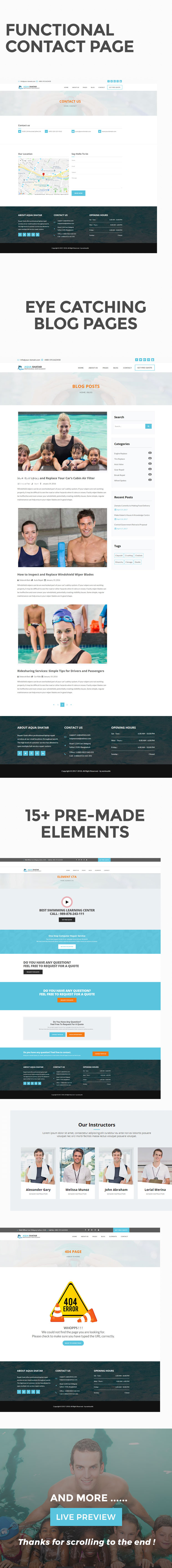 Aqua Shatar - Professional Swim Academy HTML5 Template - 9