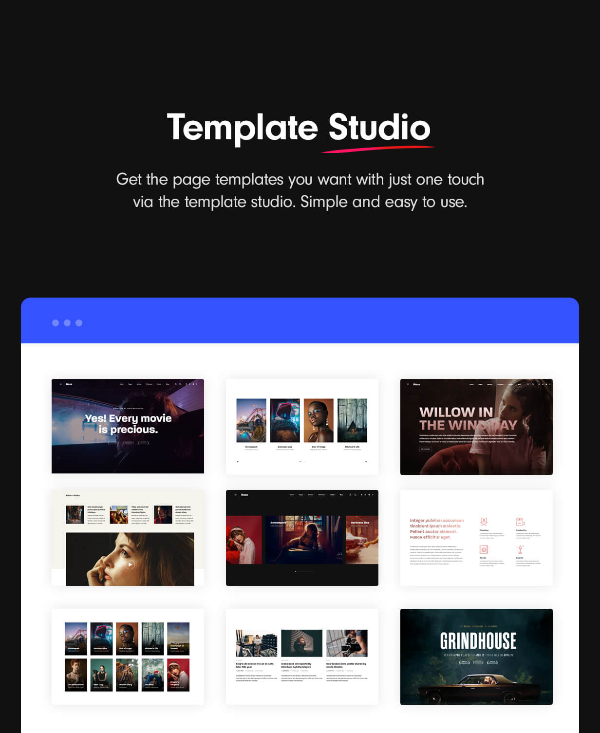 Template studio