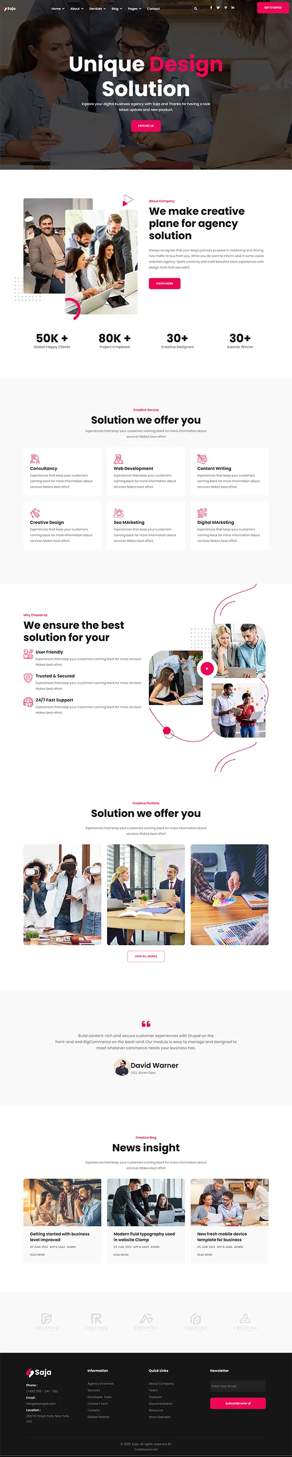 Saja joomla template