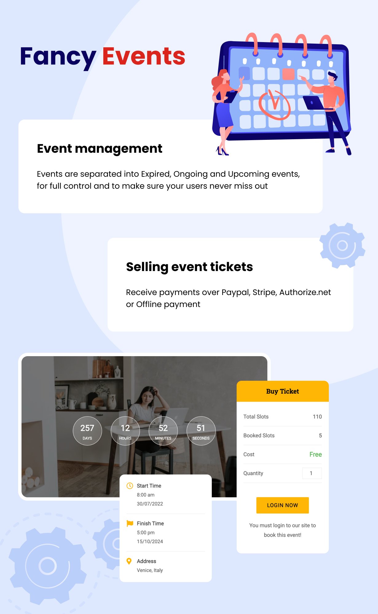 Education WordPress Theme - Fancy events