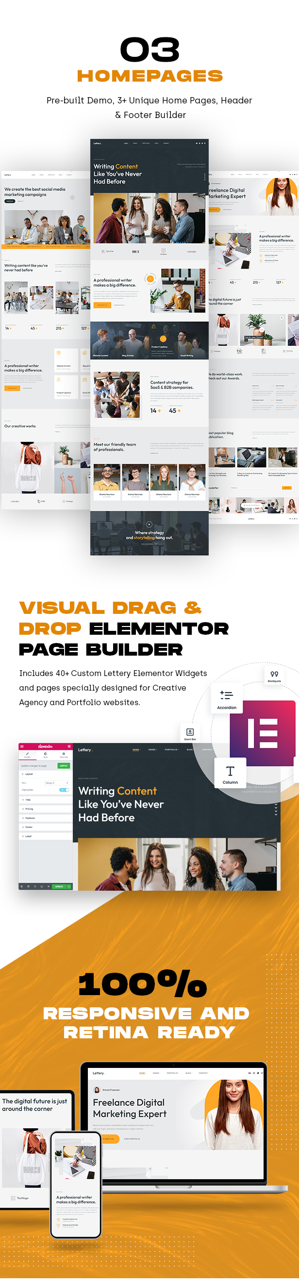 Lettery – Digital Marketing Agency WordPress Theme – Description 2