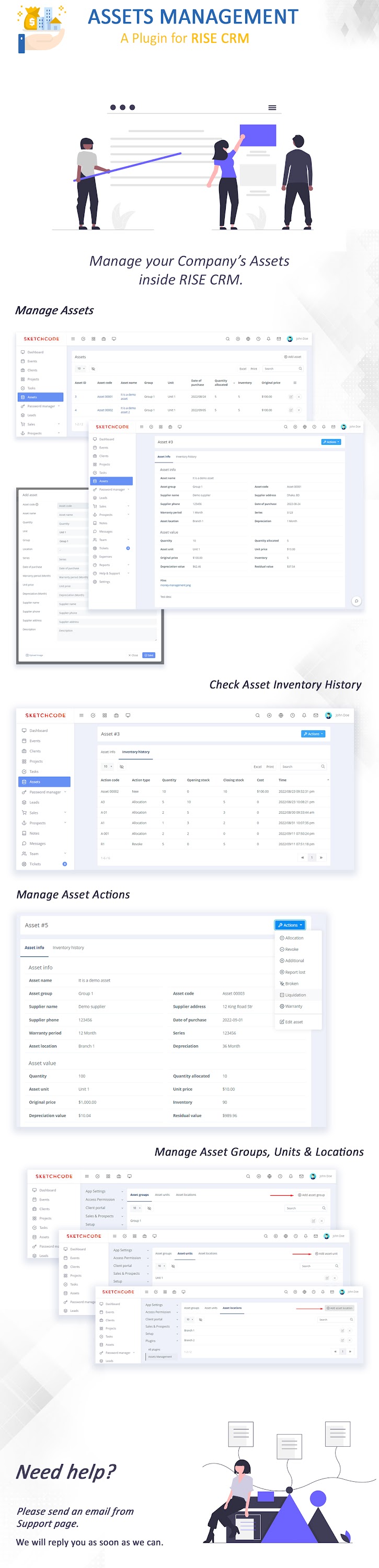 Assets Management for RISE CRM