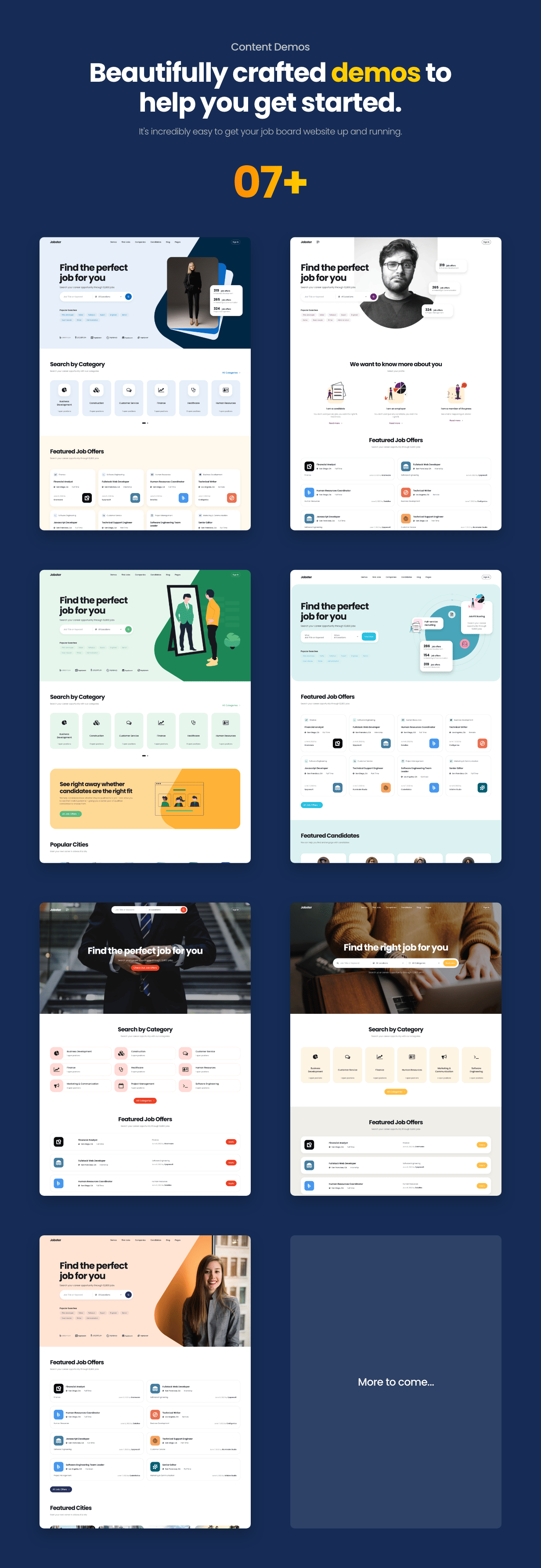 Jobster - Smart Job Board WordPress Theme - Demos