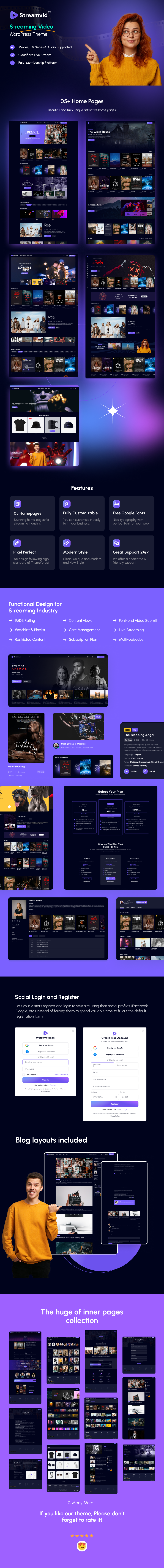 StreamVid - Streaming Video WordPress Theme