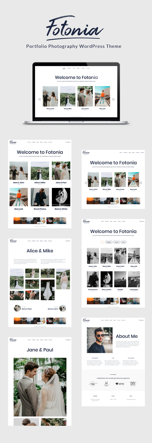 Fotonia - Portfolio Photography Theme for WordPress - 1