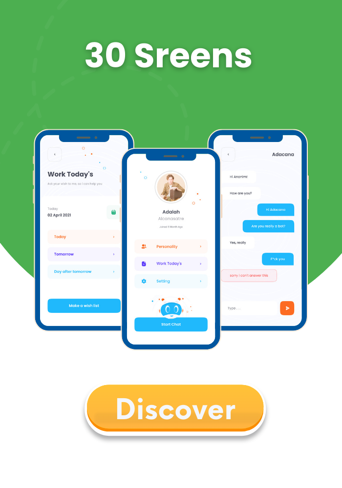 Adacana -  Chatbot Flutter App UI Template(Figma Included) - 4