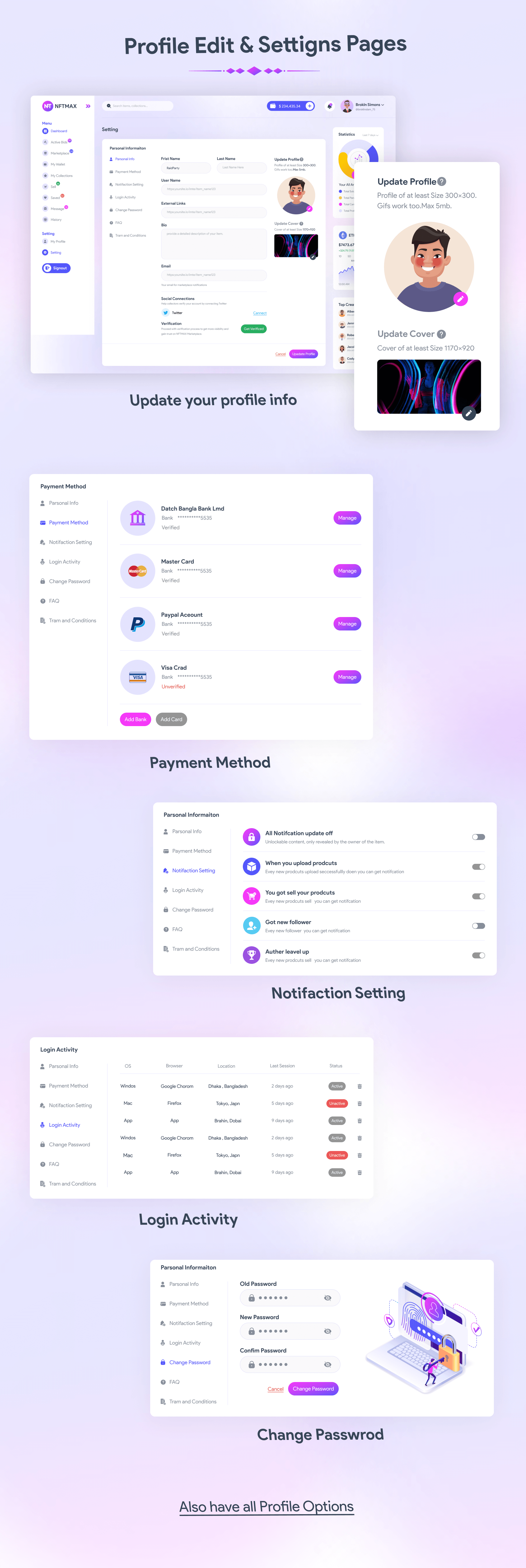 NFTMAX- NFT Admin & Dashboard Figma Template