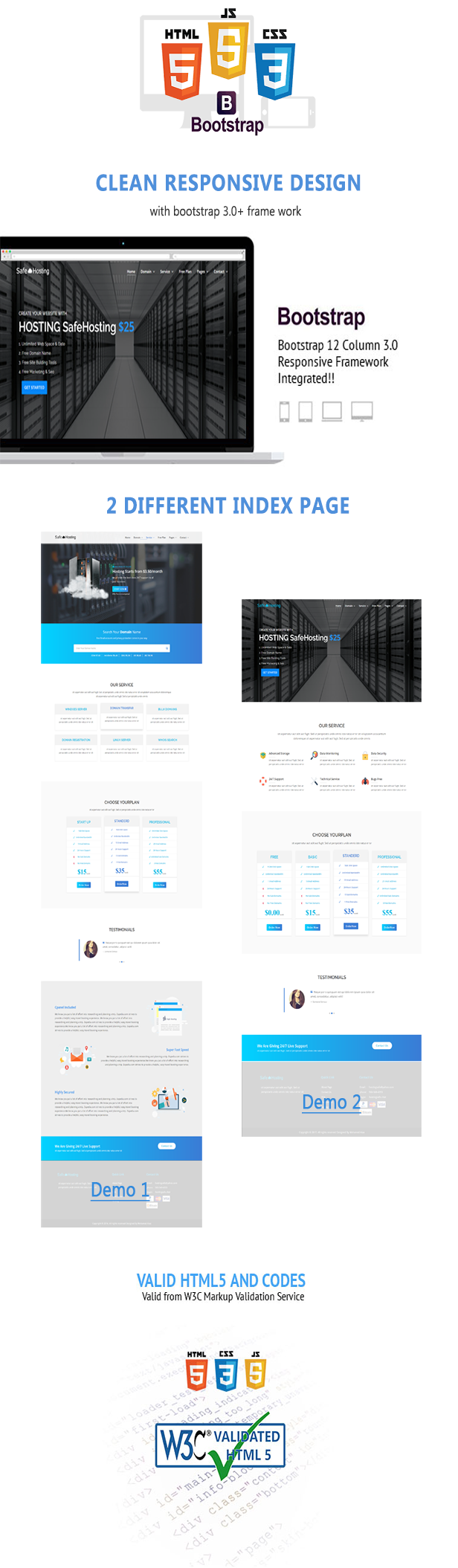 Safe Hosting HTML Template - 1